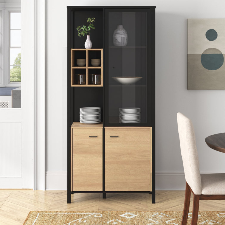 Curio store cabinet grey